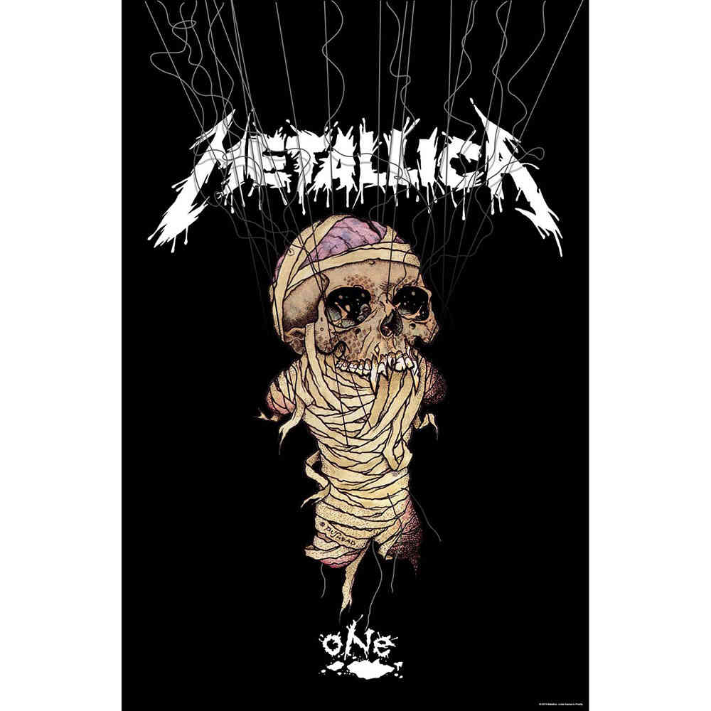 Metallica - One Textiel Poster - Multicolours